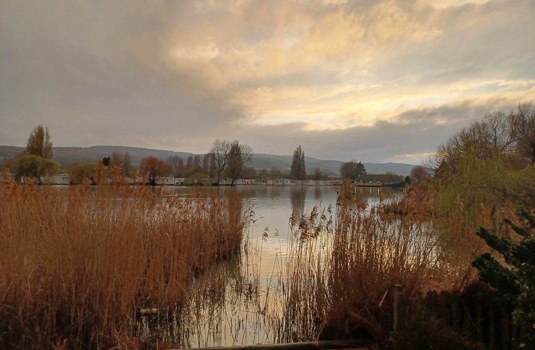 Lakeside caravan surroundings